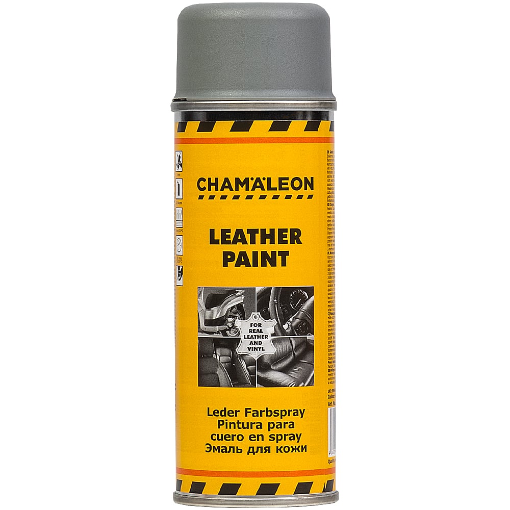 Изображение товара Эмаль для кожи Chamaeleon серая матовая 26807 200 мл для ухода за салоном автомобиля