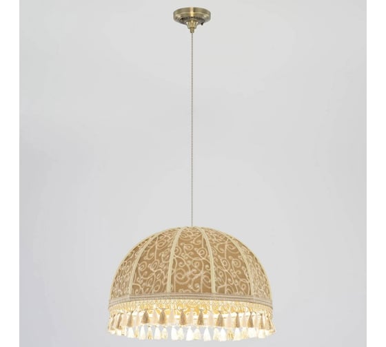 Изображение товара Подвесной светильник Citilux Базель бронза с абажуром Вышивка CL407035