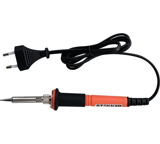 Изображение товара Паяльник универсальный STEKKER 30W с керамическим сердечником, долговечное жало, 230В, PLE211-30, 49989