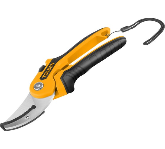 Изображение товара Секатор с наковальней TOLSEN Industrial 215 мм, макс рез 19 мм, лезвие нерж. сталь, двухкомп. рукоятки 31036