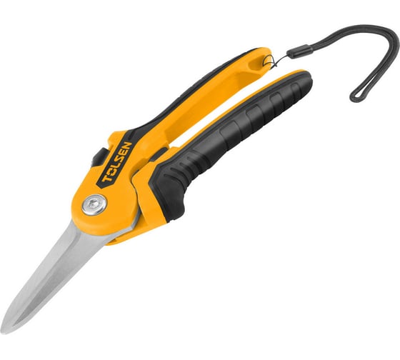 Изображение товара Секатор прямой TOLSEN Industrial 215 мм, макс рез 57 мм, лезвие нерж. сталь, двухкомп. рукоятки 31037