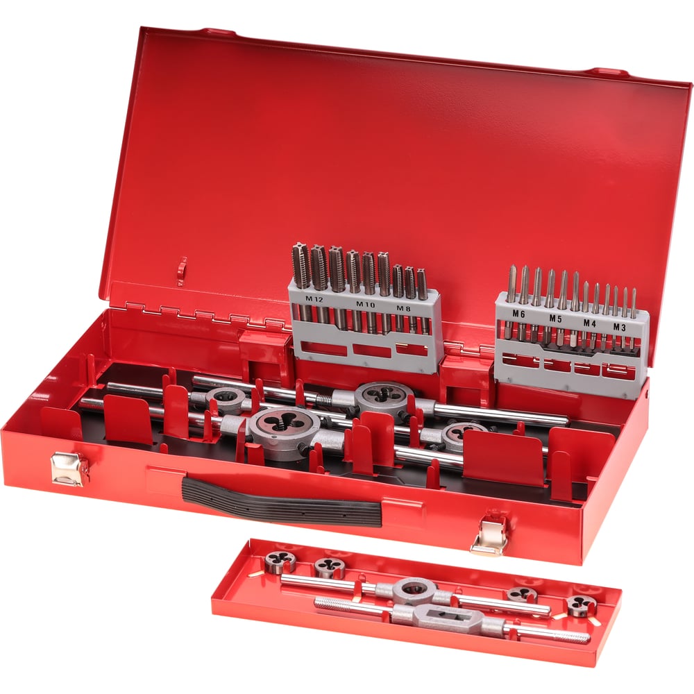 Изображение товара Набор метчиков и плашек Ruko M3-M12 мм HSS-G 37пр 245020