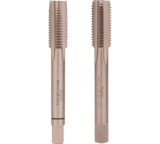 Изображение товара Набор метчиков Ruko из 2-х шт. М11 Шаг 1.25 мм HSS-G 235111