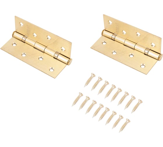 Изображение товара Петля дверная Аллюр 2043 (101x76) 2BB-FHP SBP, 2 подшипника, мат. латунь, 2 шт. 6673