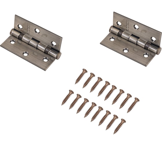 Изображение товара Петля дверная Аллюр 20325 (77x64) 2BB-FHP AB, 2 подшипника, ст. бронза, 2 шт. 1100