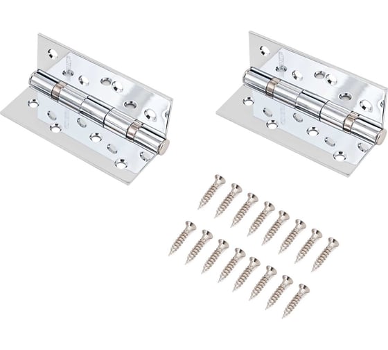 Изображение товара Петля дверная Аллюр 2043 (101x76) 2BB-FHP CP БЛИСТЕР, 2 подшипника, хром, 2 шт. 1108