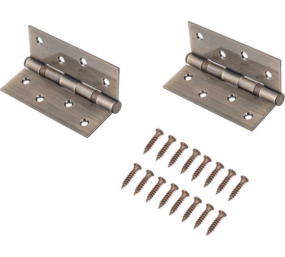 Изображение товара Петля дверная Аллюр 2043 (101x76) 2BB-FHP AВ, 2 подшипника, ст. бронза, 2 шт. 6677