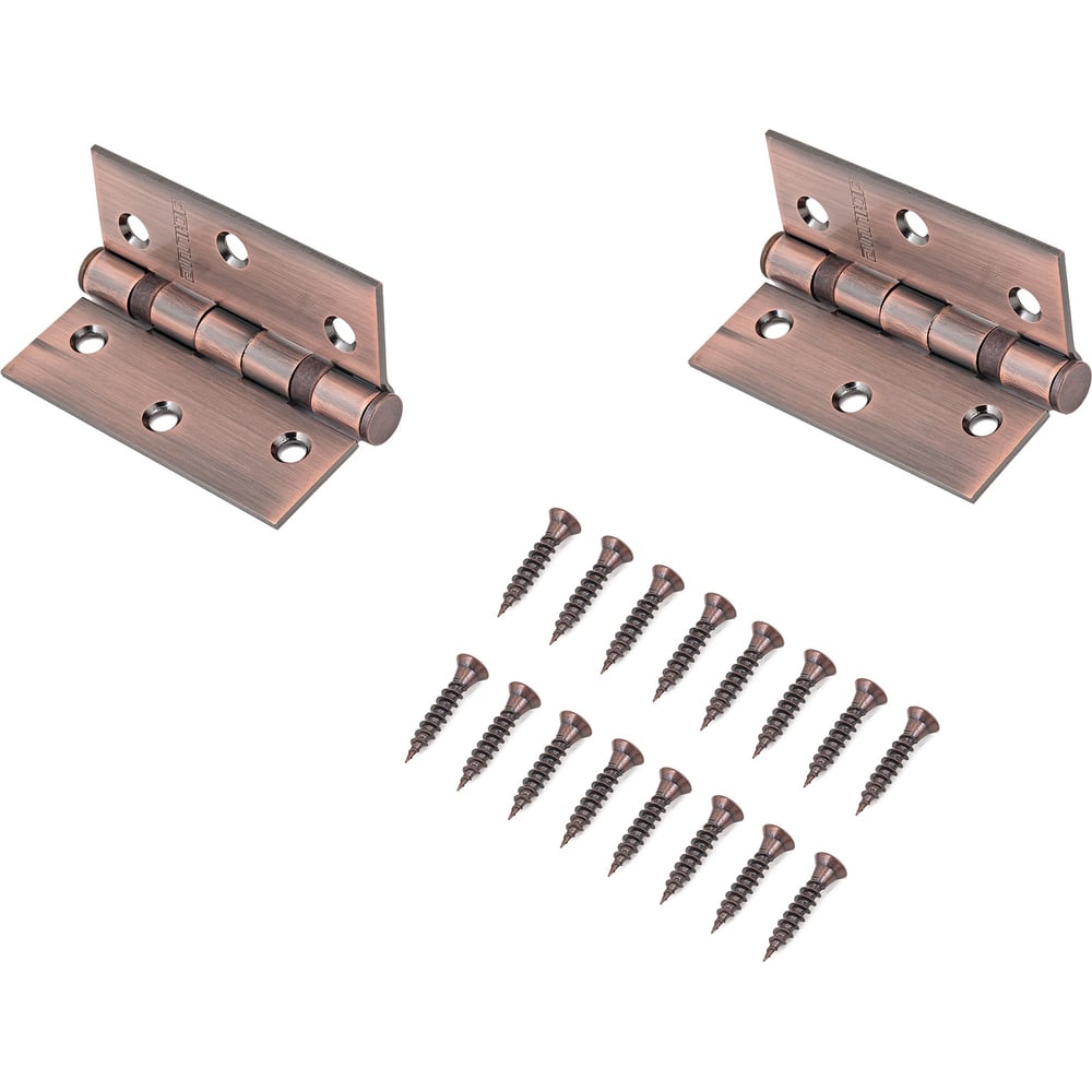 Изображение товара Дверные петли Аллюр 20325 77x64 2 штуки с подшипниками и гальваническим покрытием