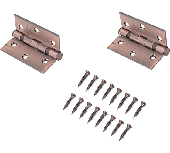 Изображение товара Петля дверная Аллюр 20325 (77x64) 2BB-FHP AC, 2 подшипника, ст. медь, 2 шт. 1101