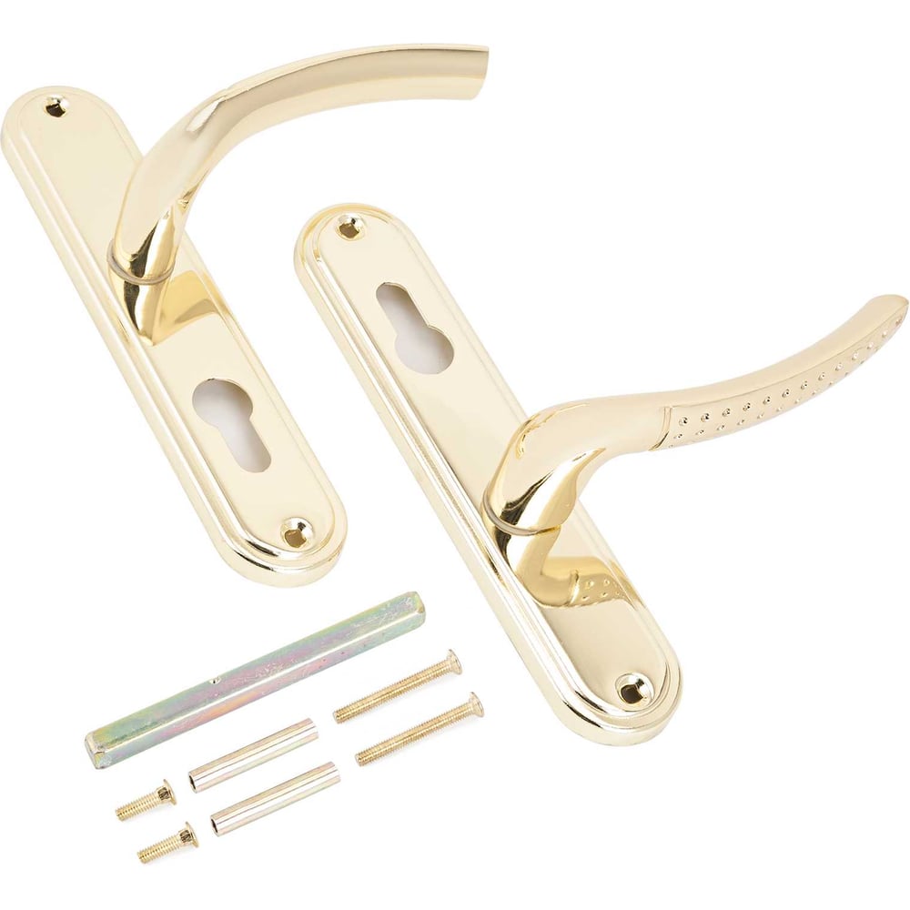 Изображение товара Комплект ручек Аллюр 132-1 для межкомнатных дверей, 85 мм, латунь