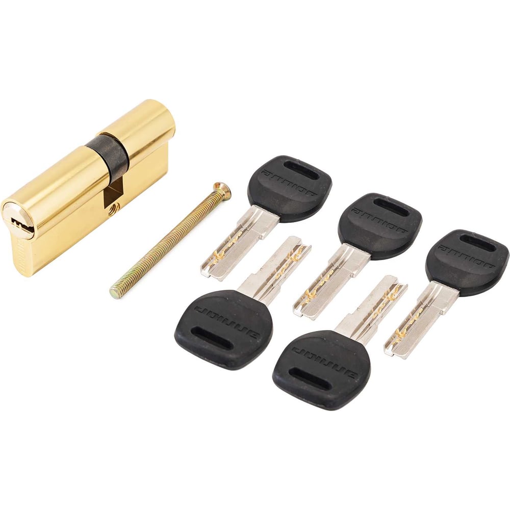 Изображение товара Цилиндровый механизм Аллюр HD F 70-5К BP[25x10x35] 30/40 латунь, 5 ключей, двухсторонний