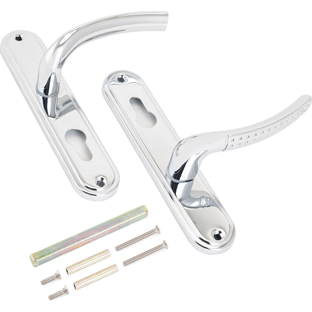 Изображение товара Комплект ручек Аллюр 132-1 85 мм CP хром для межкомнатных и входных дверей