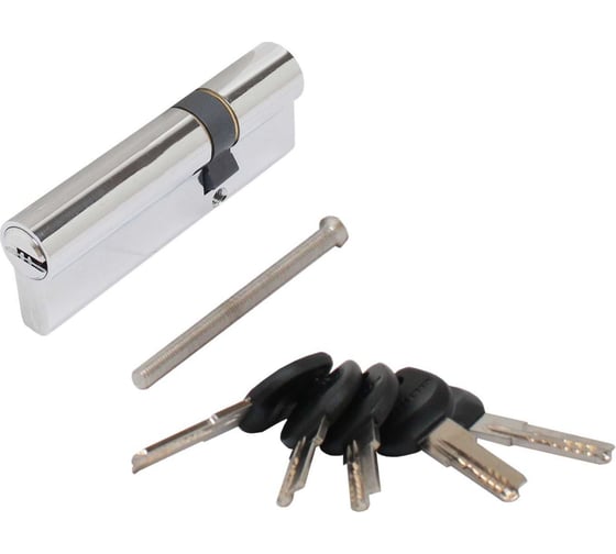 Изображение товара Цилиндровый механизм Аллюр HD F 90-5К CP[25x10x55] (30x60), хром, перф. ключ, БЛИСТЕР 7805