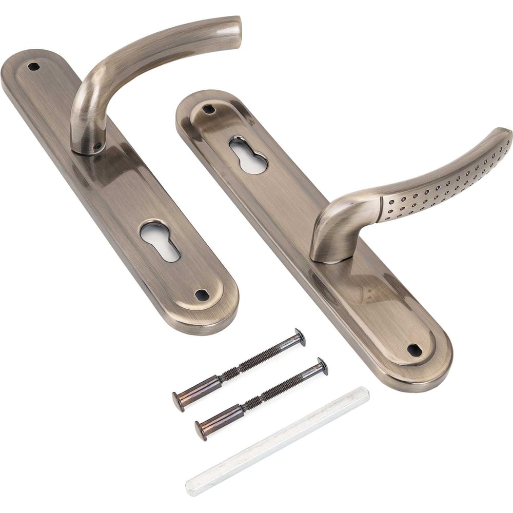 Изображение товара Комплект ручек Аллюр 132-1 бронза состаренная для межкомнатных и входных дверей