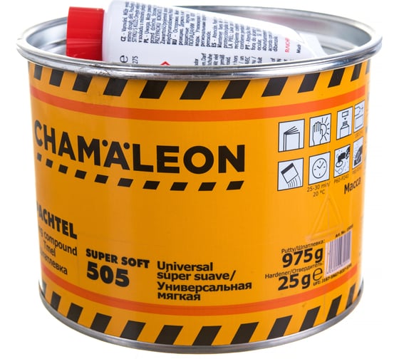 Изображение товара Универсальная шпатлевка CHAMAELEON мягкая вкл.отвердитель 1кг 15055