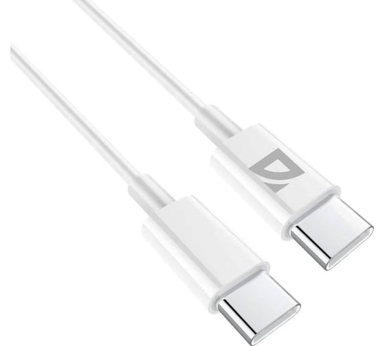 Изображение товара USB кабель Redragon DEFENDER F182 TypeC-TypeC 1м, 60 Вт, PD,TPE,белый, пакет 87508