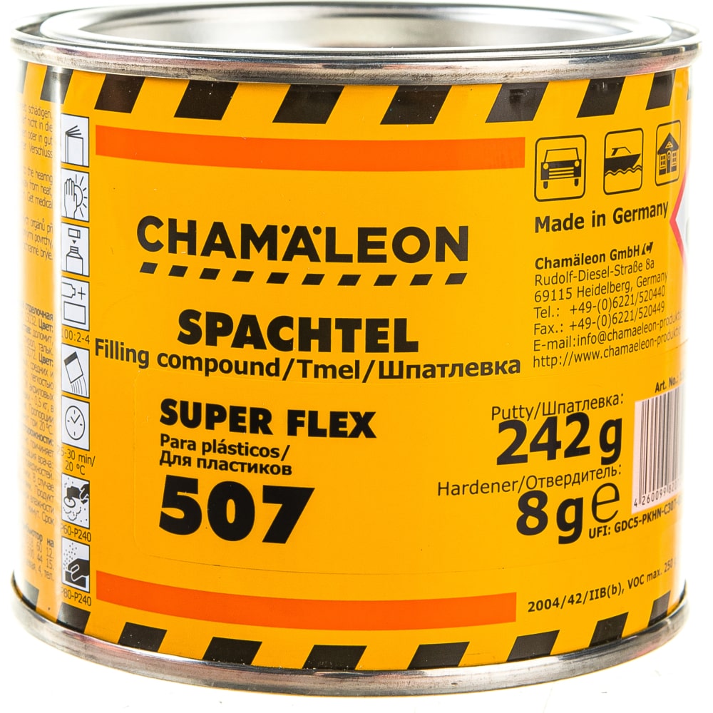 Шпатлевка для пластиков Chamaeleon шпатлевка для пластиков chamaeleon вкл отвердитель 0 250кг 15072
