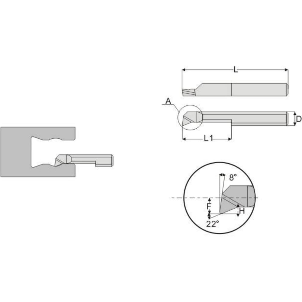 Изображение товара Минирезец MPR 2 R0.1 L10 DESKAR для металлообработки, 2.1 мм