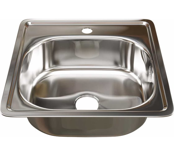 Изображение товара Врезная мойка mixline 48х48х16 см, 0.6, выпуск 3 1/2, с сифоном 528187