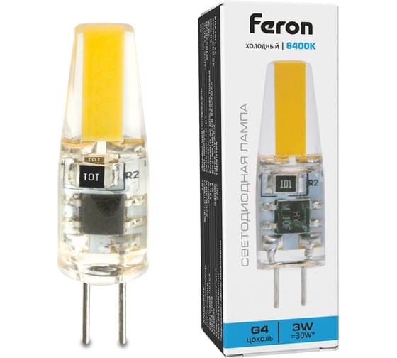 Изображение товара Лампа светодиодная FERON LB-423 G4 3W 230V 6400K, 51169