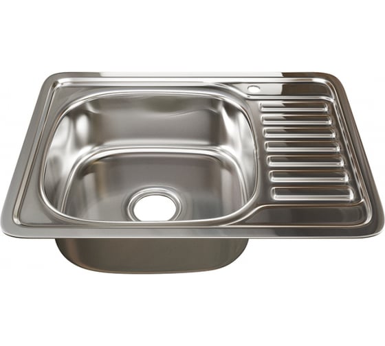 Изображение товара Врезная мойка mixline 50х65х16 см, 0.6, левый выпуск 3 1/2, с сифоном 528193