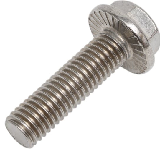 Изображение товара Болт DINFIX DIN 6921 с шестигранной головкой с фланцем с зазубринами 10x35 А2 нержавеющая сталь, 10 шт. 00-0005330