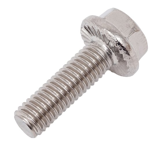 Изображение товара Болт DINFIX DIN 6921 с шестигранной головкой с фланцем с зазубринами 5x16 А2 нержавеющая сталь, 4 шт. 00-0005201