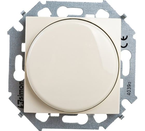 Изображение товара Электронный диммер Simon переключатель, 500Вт 230В, поворотно-нажимной, слон.кость 1 1591790-031