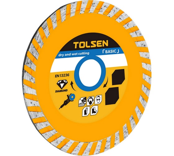 Изображение товара Диск алмазный турбо, 115x22.2 мм TOLSEN 76762