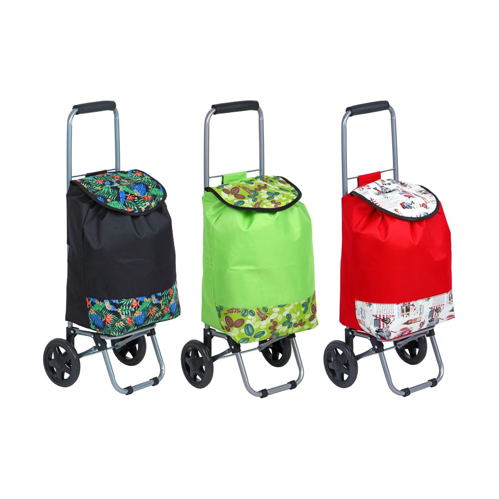 Изображение товара Тележка с сумкой VETTA до 30 кг, 30x22x86 см, брезент, колеса ЭВА d14,5 см