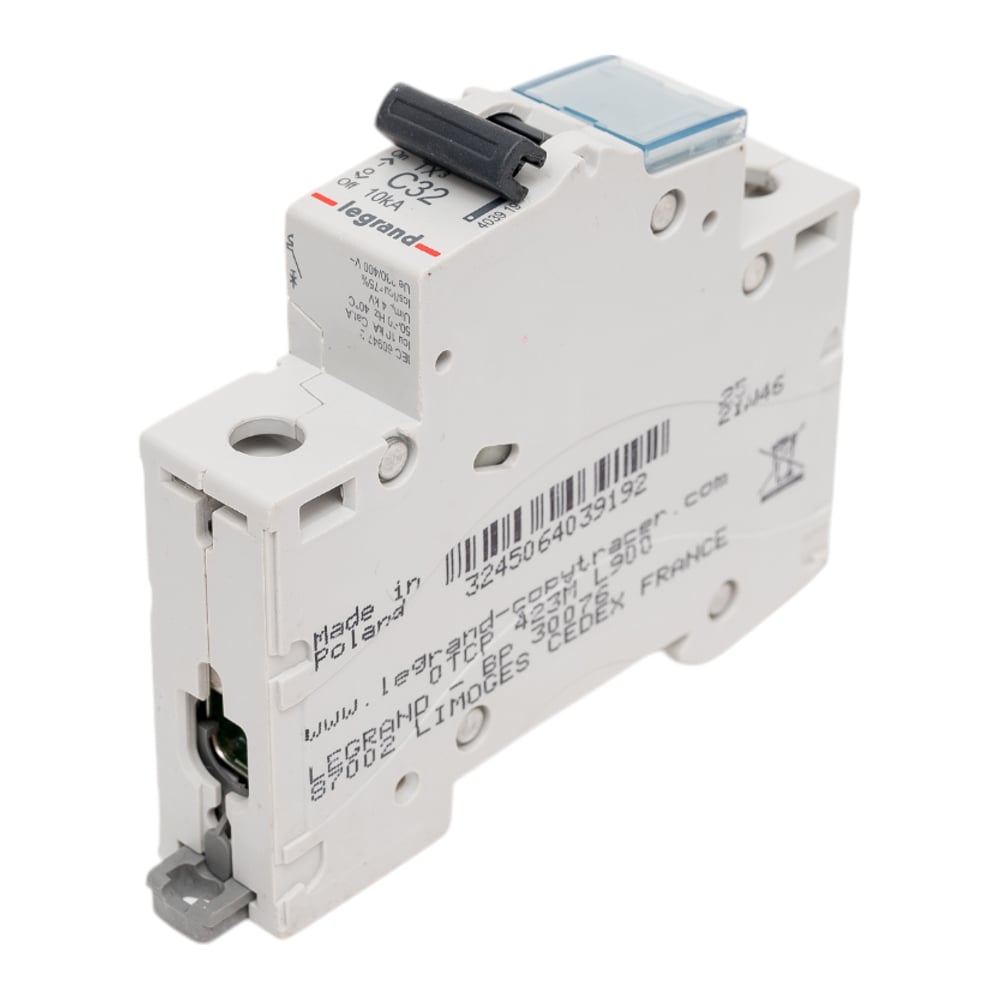 Изображение товара Автоматический выключатель Legrand TX³ 1П 32А 10 кА IP20 модульный