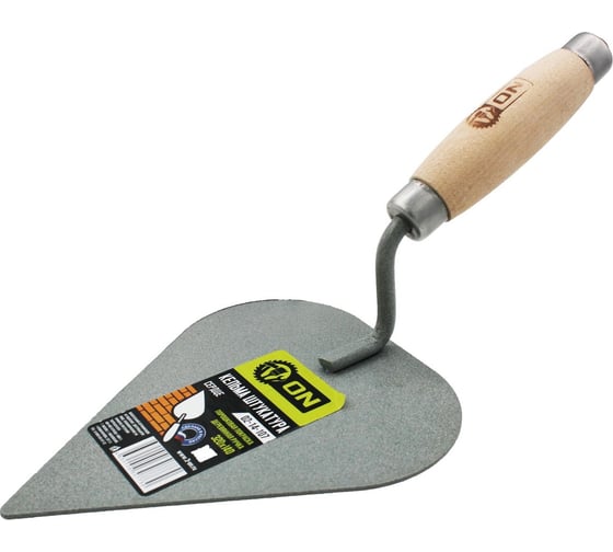 Изображение товара Кельма штукатура ON сердце, порошковая покраска, деревянная рукоятка, 320x140мм 02-14-107