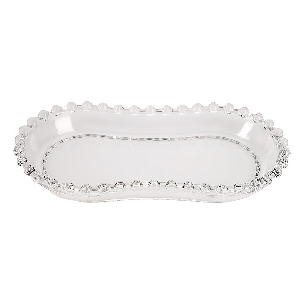 Изображение товара Сервировочное блюдо Nouvelle Gocciolina 17 см стеклянное овальное прозрачное