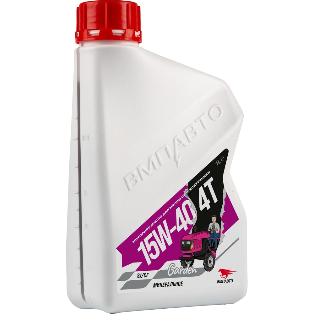Изображение товара Масло 4х тактное ВМПАВТО 15W-40, 1 л канистра для двигателя и садовой техники