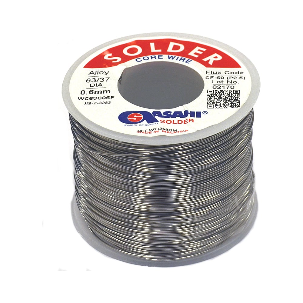 Изображение товара Припой мягкий для пайки алюминия меди и нержавейки 0.6 мм 0.25 кг ASAHI