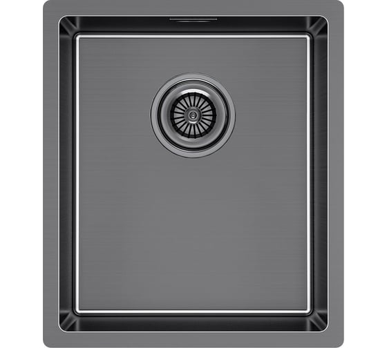 Изображение товара Мойка Paulmark LASSAN 38 UNI, нерж. сталь, вороненая сталь, 380x440мм LA38-GM