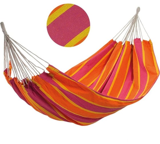 Изображение товара Полотняный гамак Ecos Ham-19 поликоттон, с чехлом для хранения и переноски, р-р 190х150 см 004981