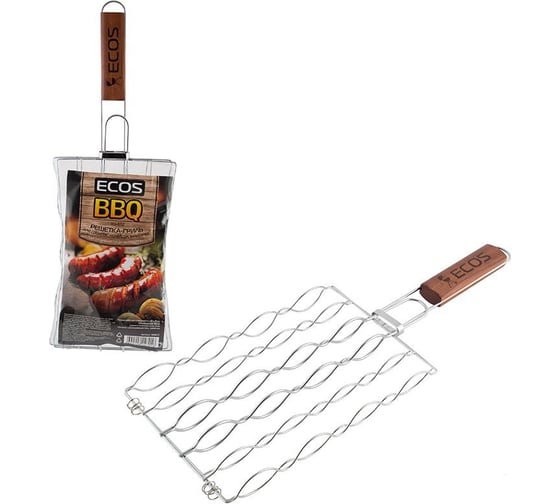 Изображение товара Решетка-гриль для сосисок колбасок шпикачек Ecos размер 27х17 см 999672