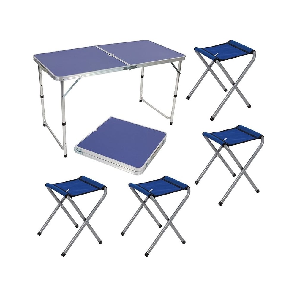 Походный набор Ecos обеденные стулья 4 штуки льняного покрова и ротанга