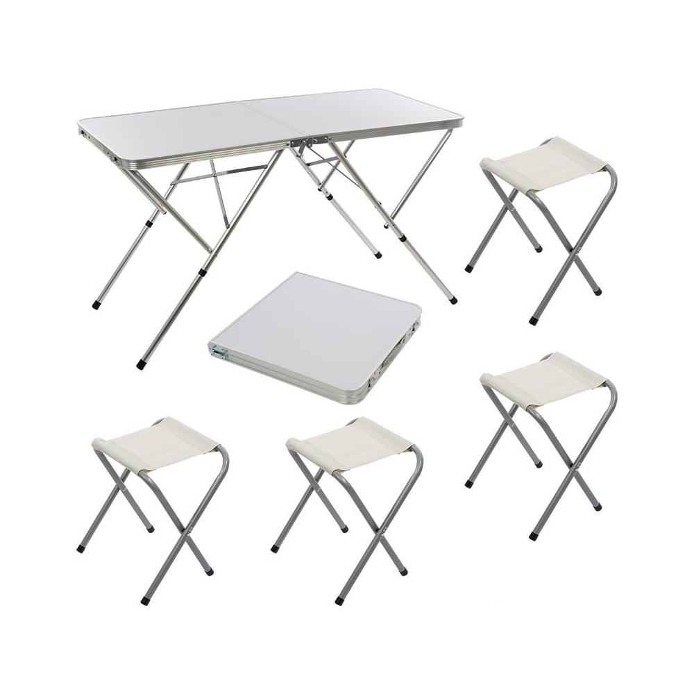 Походный набор Ecos обеденные стулья 4 шт серый