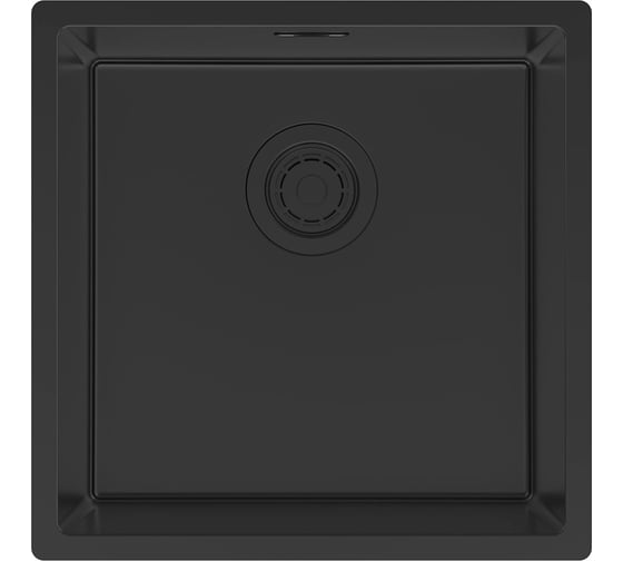 Изображение товара Мойка Paulmark LASSAN 44 UNI, нерж. сталь,, матовый черный NANO-PVD, 440x440мм LA44-MBN