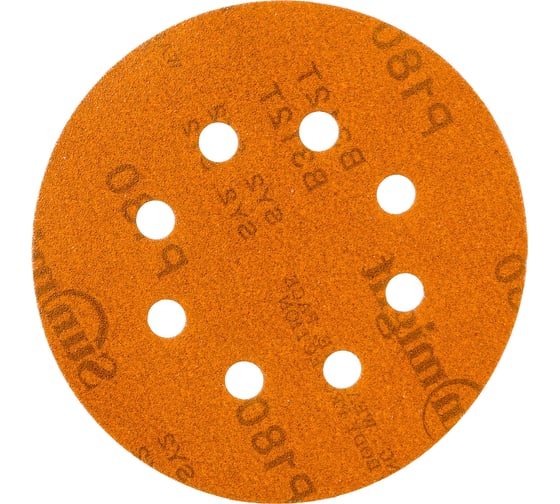 Изображение товара Круг шлифовальный GOLD B312T (5 шт; 125 мм; на липучке; 8 отв; золотистый; P180) SUNMIGHT 58110R
