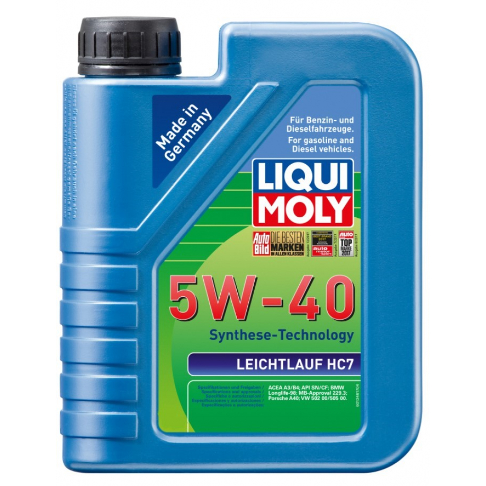 Моторное масло LIQUI MOLY 5W40 2309 Leichtlauf HC 7 5W-40; SN; A3/B4; - фото 1