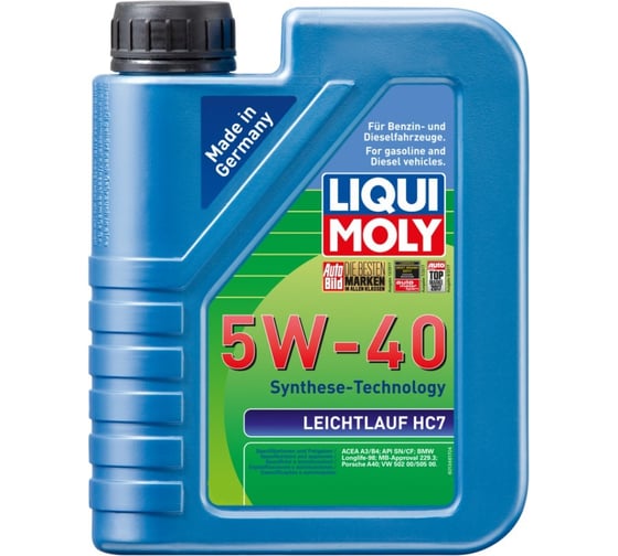 Изображение товара Моторное масло Leichtlauf HC 7 (5W-40; SN; A3/B4; 5 л) LIQUI MOLY 2309