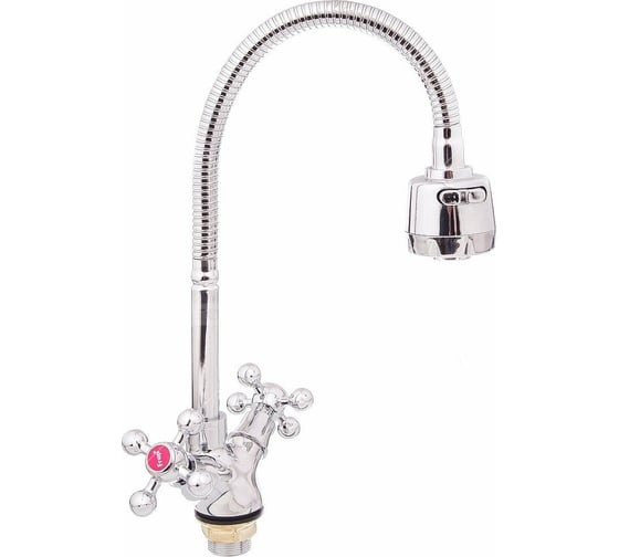 Изображение товара Смеситель для кухни FRAP F4319 1/2 керамическая кран-букса, гибкий излив, гайка 535433