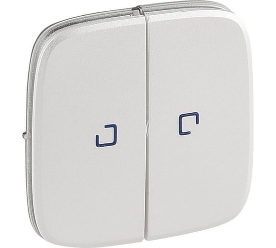 Изображение товара Лицевая панель для выключателя двухклавишного с подсветкой Legrand Valena ALLURE жемчуг 755229