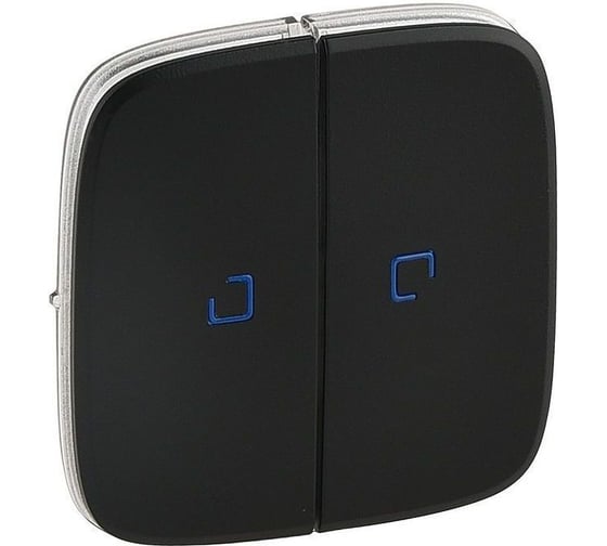 Изображение товара Лицевая панель для выключателя двухклавишного с подсветкой Legrand Valena ALLURE антрацит 755228