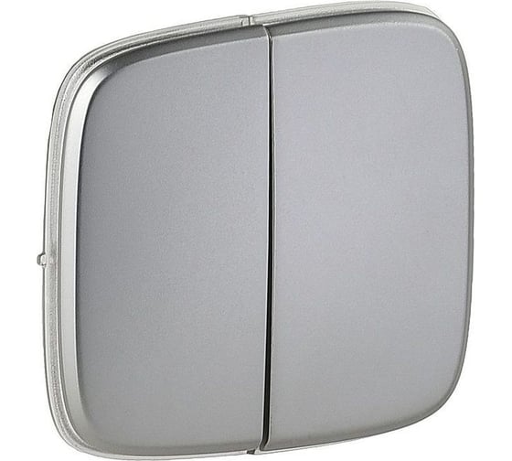 Изображение товара Лицевая панель для двухклавишного выключателя Legrand Valena ALLURE полированная сталь 755023