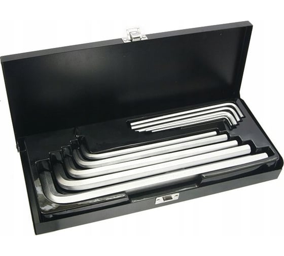 Изображение товара Набор шестигранных ключей YATO 3,0-17мм, CrV, 10 шт YT-0519