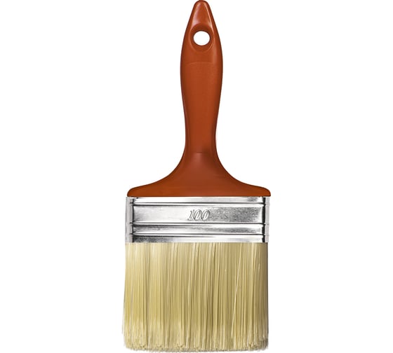 Изображение товара Плоская кисть BEOROL пластиковая ручка, искусственная щетина 100x15 мм ppus100 274420